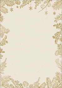 Sigel Weihnachtsmotiv Golden Christmas Kunstdruckpapier, A4, 90g/m², 100 Blatt