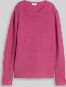Tom Tailor Rundhalsausschnitt Strickpullover rosa (Damen)