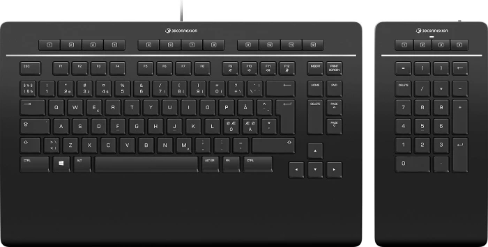 3Dconnexion Keyboard Pro with Numpad, USB/Bluetooth, ND
