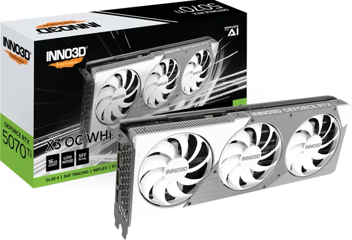 INNO3D GeForce RTX 5070 Ti X3 OC White, 16GB GDDR7, HDMI, 3x DP