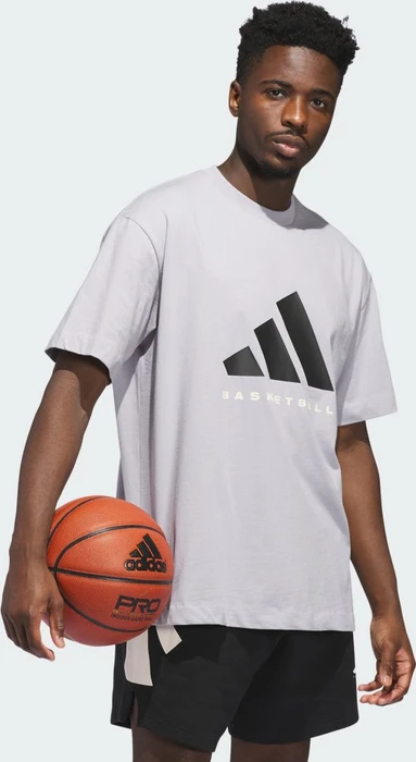 adidas Basketball genderneutral T-Shirt kurzarm glory grey