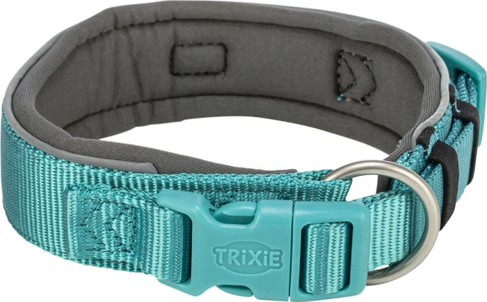 Trixie Premium Halsband, extra breit, L-XL, Aqua/Grafit