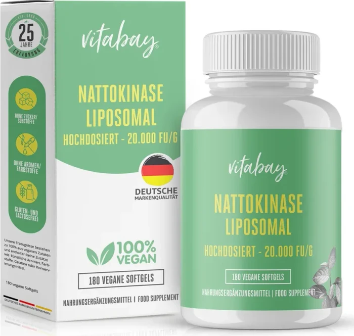 Vitabay Nattokinase Liposomal Kapseln, 180 Stück