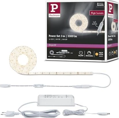 Paulmann SimpLED Power Strip LED-Streifen 33W warmweiß beschichtet 3m