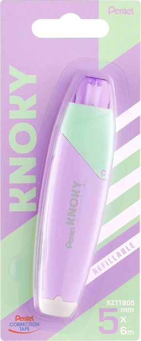 Pentel KNOKY 5mmx0m Korrekturroller violett, Blister