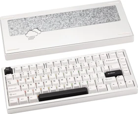 Wobkey Rainy 75 Pro, weiß/silber, LEDs RGB, Kailh Cocoa, USB/Bluetooth, US