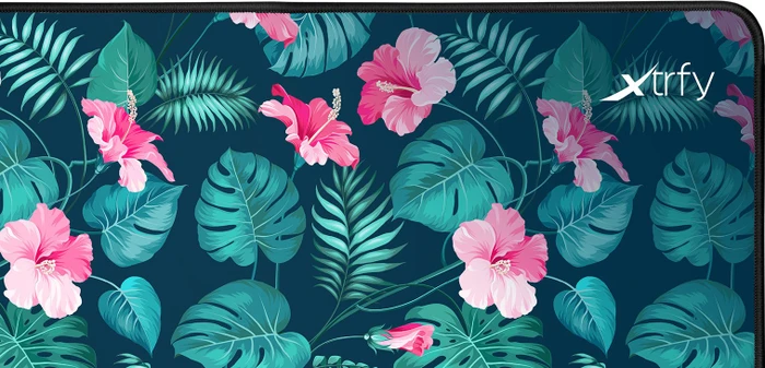 Cherry Xtrfy GP1 Grayhound Tropical Edition Mauspad grün/rosa, groß