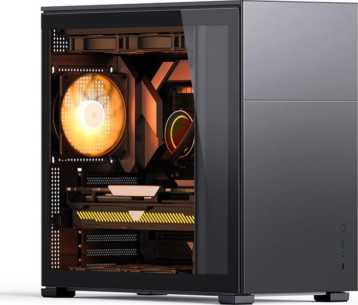 Jonsbo D41 Black, schwarz, Glasfenster