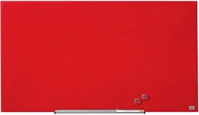 Nobo Impression Pro Whiteboard Glas 45" 45", rot, 100x56cm