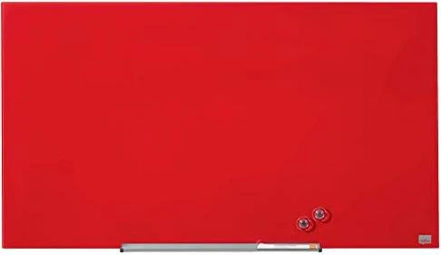 Nobo Impression Pro Whiteboard Glas 45" 45", rot, 100x56cm