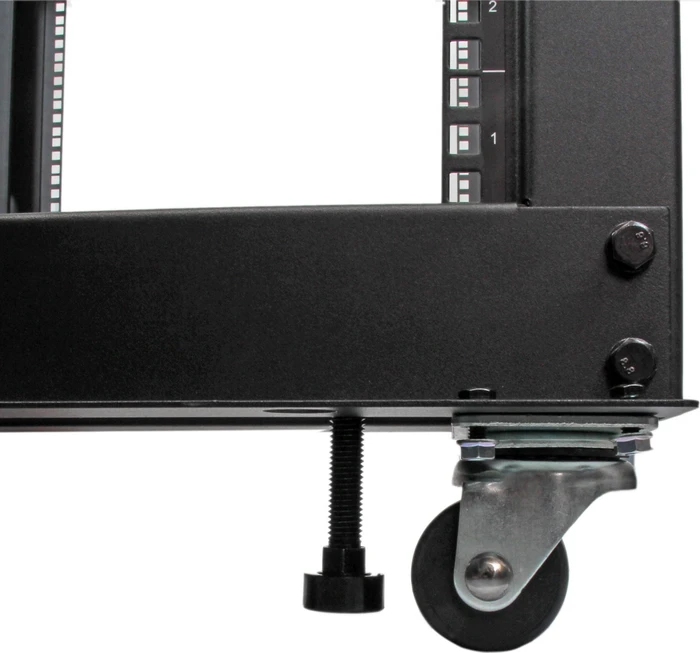 StarTech 4POSTRACK8U, 19" Open Frame Serverrack 8HE, schwarz, 1100mm tief (4POSTRACK8U) – Bild 10