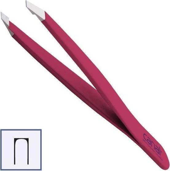 Canal Haarpinzette gerade 95mm fuxia