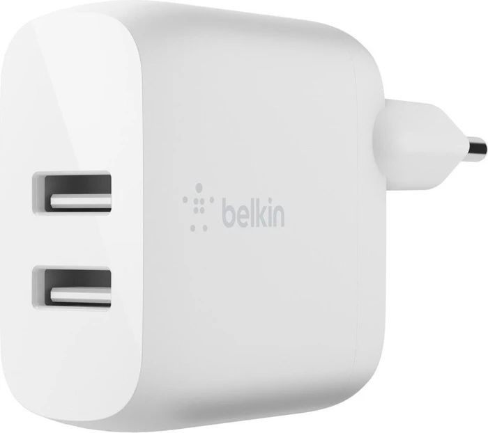 Belkin BoostCharge Dual USB-A Netzladegerät 24W + Lightning-Kabel weiß