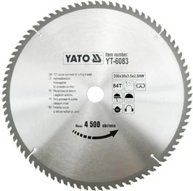 Yato YT-6083 HM Kreissägeblatt 84Z, 350x2.5x30mm, 1 Stück