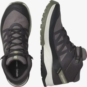 Salomon Outrise Mid GTX shale/black/deep lichen green (Damen)