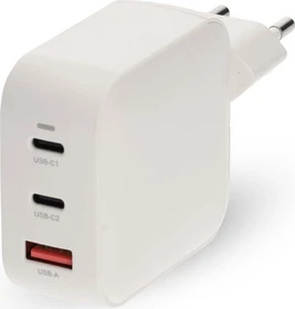 Nedis Netzladegerät 100W GaN PD3.0 Schnellladefunktion 1x USB-A / 2x USB-C weiß
