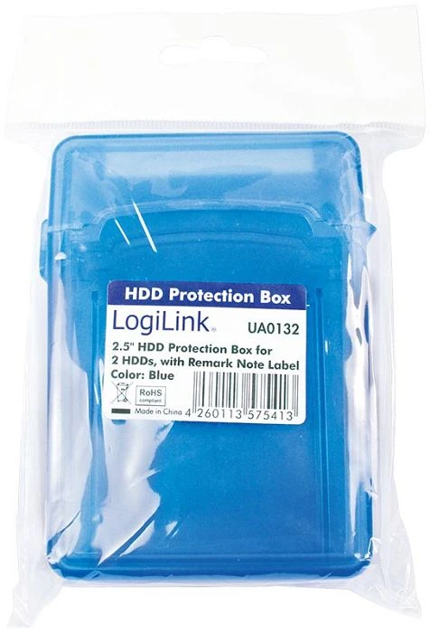 LogiLink Festplatten Schutz-Box, 2x 2.5"
