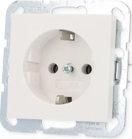 Gira System 55 SCHUKO-Steckdose 16A 250V, reinweiß seidenmatt