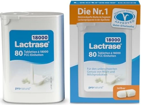 Lactrase 18000 Tabletten, 80 Stück (2x 40 Stück)