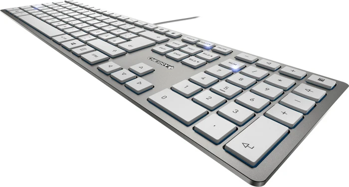 Cherry KC 6000 Slim, silber, USB, DE