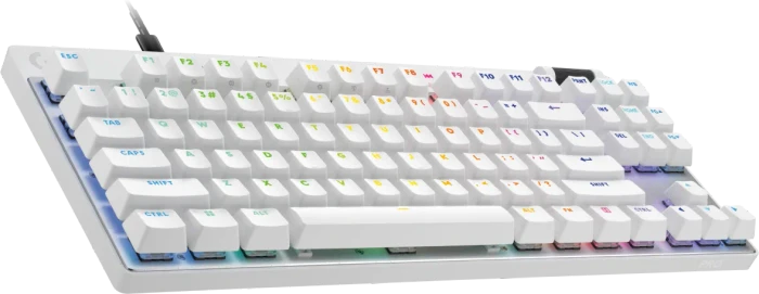 Logitech G PRO X TKL Rapid, weiß/silber, Magnetic Analog, USB, DE