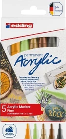 edding 5300 Acrylmarker fein natur 5 Farben, 5er-Pack