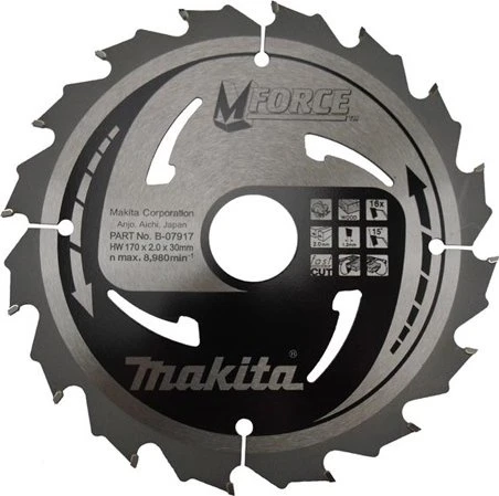 Makita M-Force Kreissägeblatt 16Z, 170x2x30mm, 1 Stück