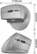 Act Wireless Ergonomic Mouse, schwarz/silber, USB-C/USB-A/Bluetooth Vorschaubild