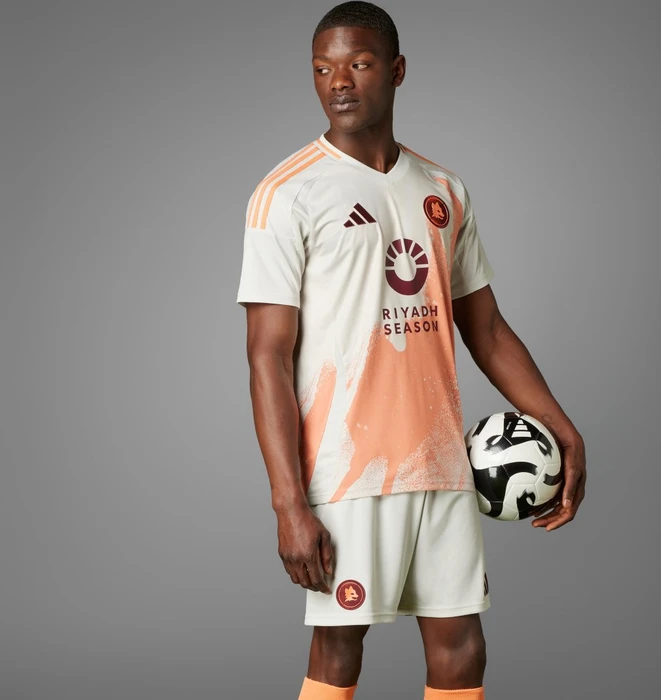 adidas AS Rom 2024/2025 Auswärtstrikot talc/easy orange (Herren)