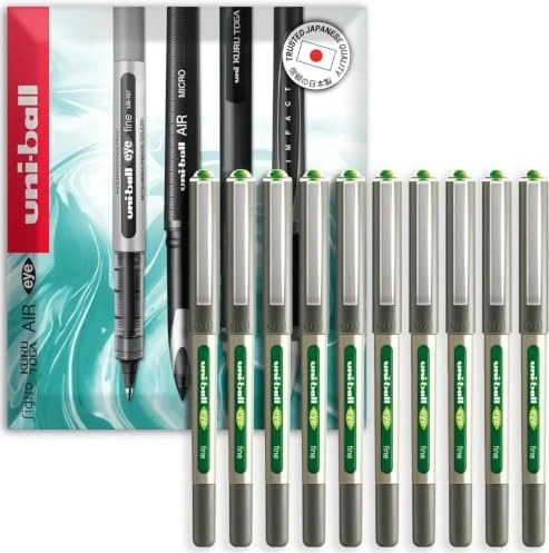 Uni-Ball Eye Fine UB-157 Tintenroller (Mine) hellgrün/grau, 10er-Pack