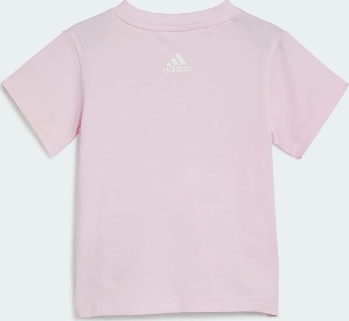 adidas Essentials Lineage Organic Cotton T-Shirt und Shorts Set clear pink/white (Junior)
