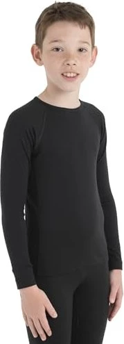 Icebreaker Merino 200 Oasis Crewe Funktionsshirt langarm schwarz (Junior)