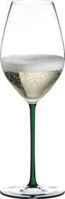 Riedel Fatto A Mano Champagner Weinglas grün