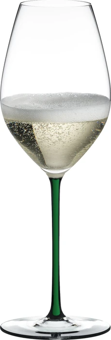 Riedel Fatto A Mano Champagner Weinglas grün