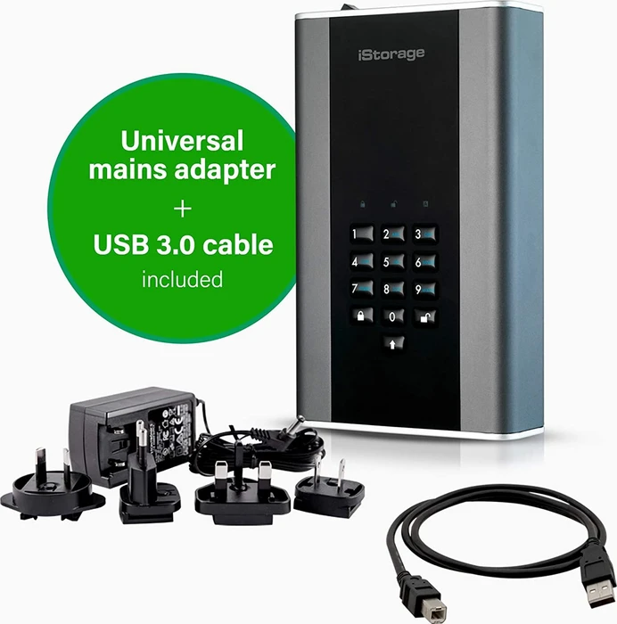 iStorage diskAshur DT2, 2TB, USB-B 3.0