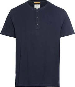 Camel Active Henley Organic Cotton T-Shirt kurzarm dunkelblau (Herren)