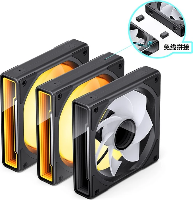 Jonsbo ZK-120BR Reverse, schwarz, 120mm, 3er-Pack