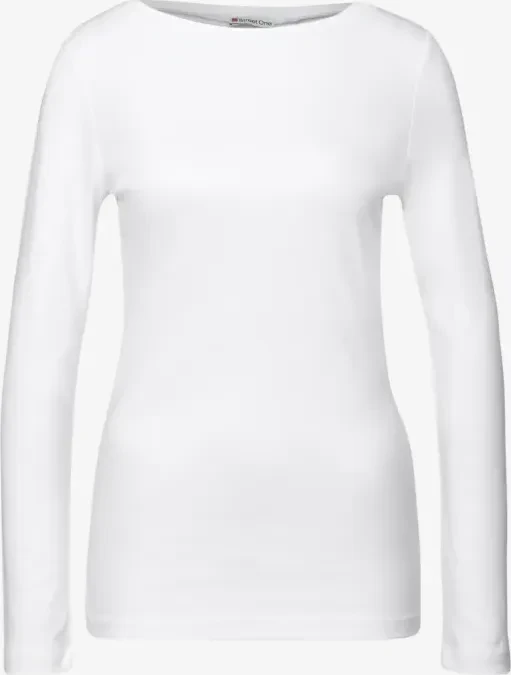 Street One Basic Shirt langarm weiß (Damen)