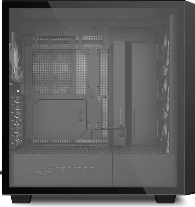 Sharkoon Rebel C70G RGB, schwarz/braun, Glasfenster