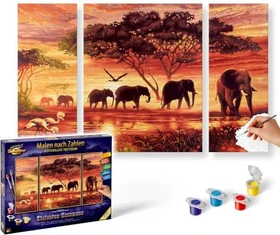 Schipper Arts & Crafts Malen nach Zahlen Elefanten-Karawane