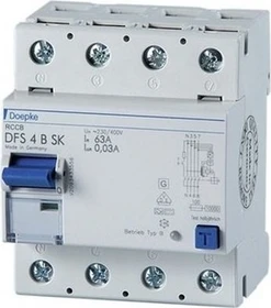 Doepke Fehlerstromschutzschalter DFS 4 063-4/0,03-B SK