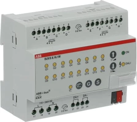 ABB DLR/S8.16.1M DALI-Lichtregler 8-fach, 6TE REG, Schaltaktor