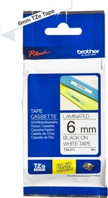 Brother TZe-211 Beschriftungsband, 6mm, schwarz/weiß
