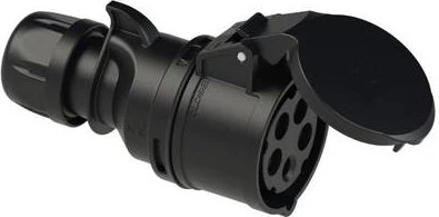 PCE CEE-Kupplung 32A 5p 6h IP44/IP54 TT SHARK schwarz