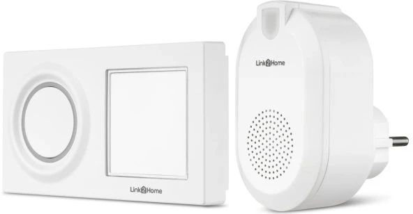 REV Ritter Link2Home WiFi Funk-Gong mit Taster weiß, Funk-Gong