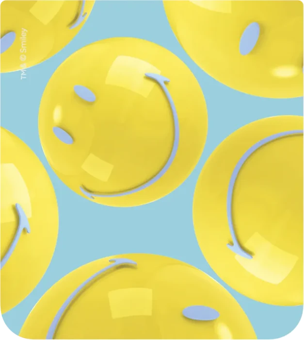 Samsung Slash B Slash SMILEY Contents CARD für das Flip Suit Case