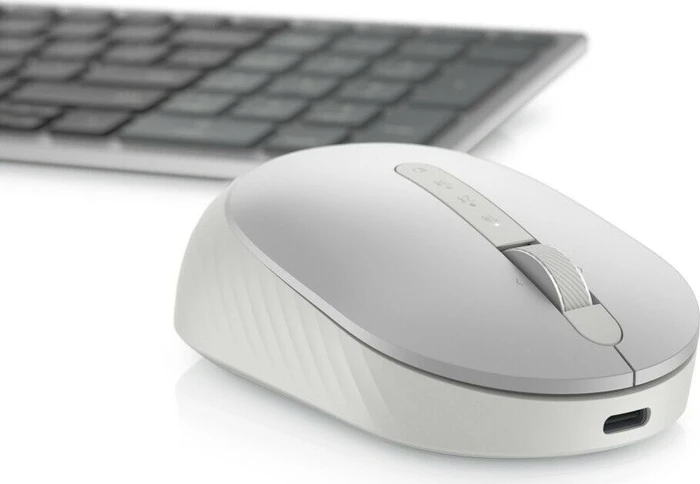 Dell MS7421W Premier Rechargeable Wireless Mouse, Platinum Silver, USB/Bluetooth