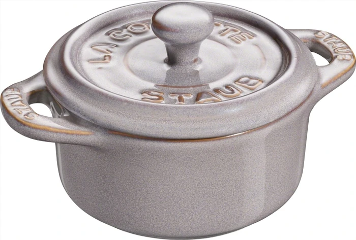 Zwilling Staub Mini-Cocotte Schmortopf rund 10cm 200ml antik-grau
