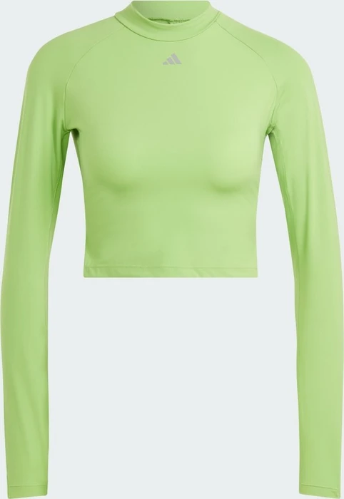 adidas HIIT Heat.RDY Crop Funktionsshirt langarm semi lucid lime (Damen)