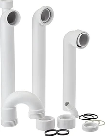 Geberit Rohrbogensiphon für Spülbecken, Raumsparmodell, mit Winkelschlauchtülle, Abgang horizontal, 40mm